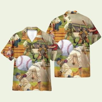 Playing Baseball Mens Hawaiian Shirt | Newhawaiianshirts DE