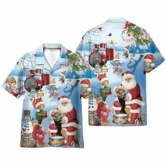 Playing Drums On Christmas Funny Hawaiian Shirt | Newhawaiianshirts CA