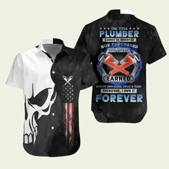 Plumber Proud Skull Hawaiian Shirt | Newhawaiianshirts DE