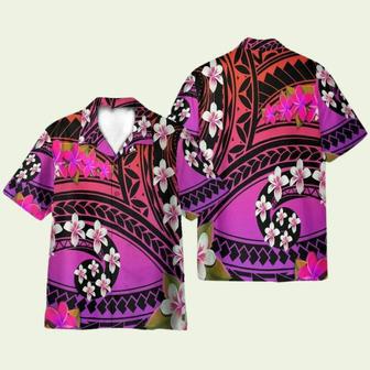 Plumeria Polynesian Purple Hawaiian Shirt | Newhawaiianshirts UK