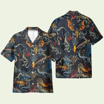 Powerful Flame Dragon Hawaiian Shirt | Newhawaiianshirts DE