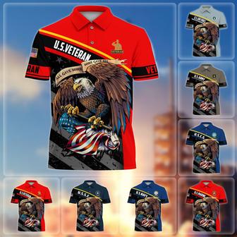 Premium Eagle US Veteran Polo Shirt - Monsterry AU