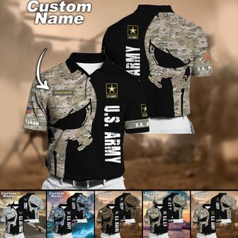Premium Multiple US Military Services Veteran Personalize Polo Shirt - Monsterry DE