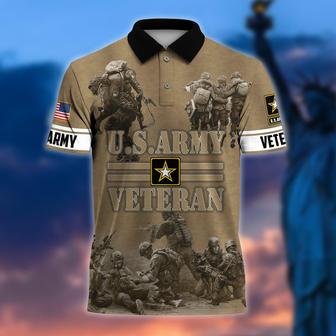 Premium U.S. Army Veteran Polo Shirt - Monsterry CA