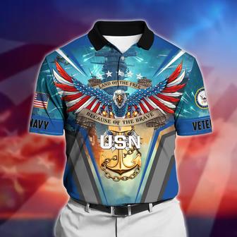 Premium U.S. Navy Veteran Polo Shirt - Monsterry UK