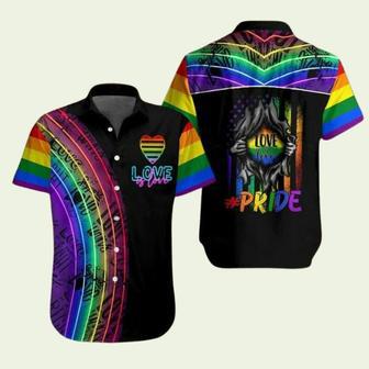 Pride Love Is Love Rainbow Hawaiian Shirt | Newhawaiianshirts AU