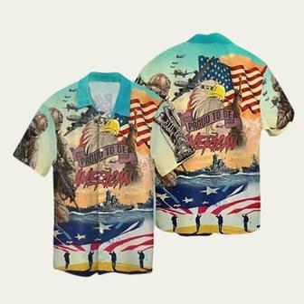 Proud To Be American Eagle Soldiers For Independence Day Of July Hawaiian Shirt | Newhawaiianshirts UK