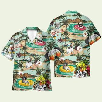 Pugs Chilling On The Beach Hawaiian Shirt | Newhawaiianshirts