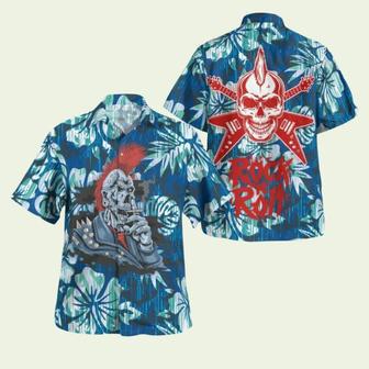 Punk Rock Skull Electric Guitar 1 Hawaiian Shirt | Newhawaiianshirts UK