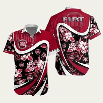 Racing Car Fiat Logo Combo Tropical Hawaiian Shirt | Newhawaiianshirts DE