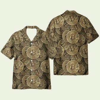 Realistic Seamless Bitcoin Cryptocurrency Hawaiian Shirt | Newhawaiianshirts AU