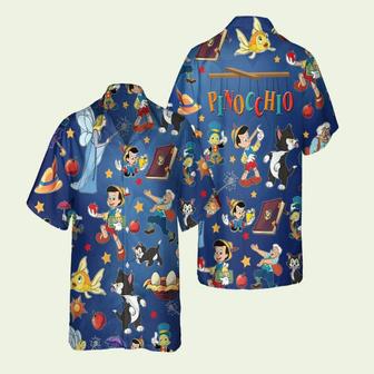 Retro Pinocchio Characters Hawaiian Shirt | Newhawaiianshirts DE