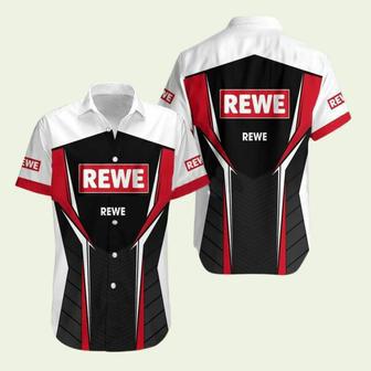 Rewe Logo White And Black Hawaiian Shirt | Newhawaiianshirts