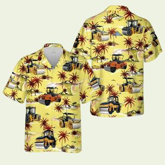 Road Construction Tandem Road Roller Full Print Summer Sets Hawaiian Shirt | Newhawaiianshirts CA