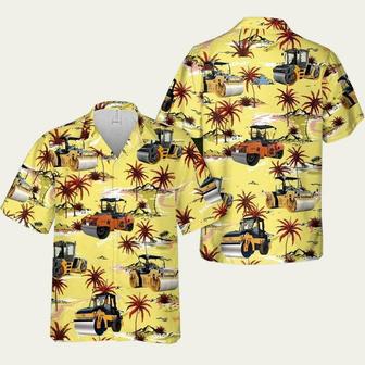 Road Construction Tandem Road Roller Hawaiian Shirt | Newhawaiianshirts AU