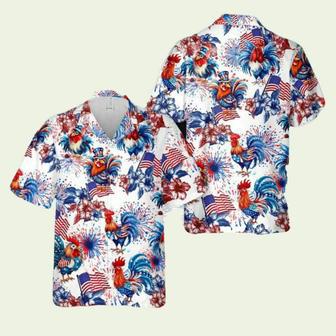 Rooster Of July Hawaiian Shirt | Newhawaiianshirts DE