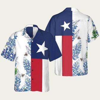 Royal Blue Bluebonnet Texas Hawaiian Shirt | Newhawaiianshirts AU