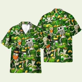 Saint Patricks Day Skull Hawaiian Shirt | Newhawaiianshirts UK