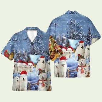 Samoyed Christmas Best Gift For Dog Lovers Hawaiian Shirt | Newhawaiianshirts DE