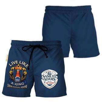 Samuel Adams Blue Basic Swim Trunks | Newhawaiianshirts AU