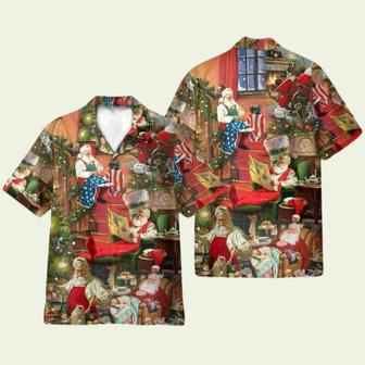 Santa Claus In Daily Life Funny Hawaiian Shirt | Newhawaiianshirts DE