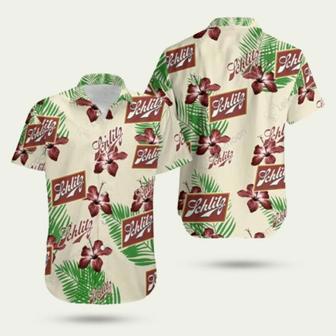 Schlitz Hibiscus Flower Tropical Beach Hawaiian Shirt | Newhawaiianshirts