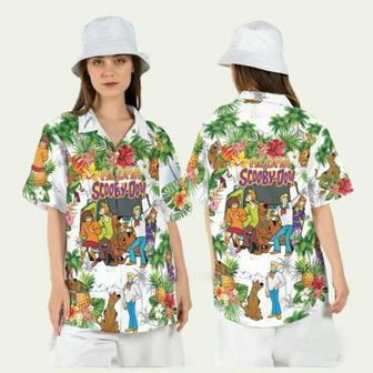 Scooby Doo Cartoon Tropical Flower Palm Tree Hawaiian Shirt | Newhawaiianshirts UK