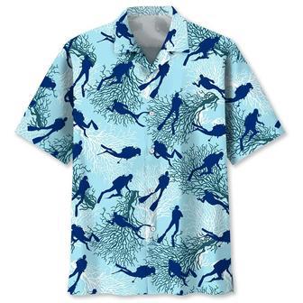 Scuba Diving Ocean Light Hawaiian Shirt Summer Gifts | Newhawaiianshirts