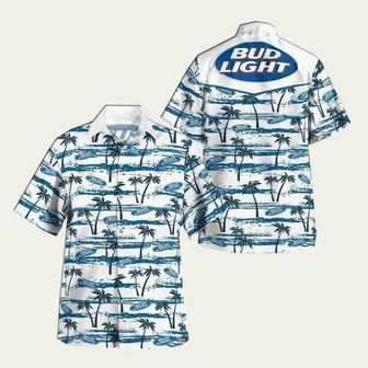 Sea Palm Trees Bud Light Hawaiian Shirt | Newhawaiianshirts DE