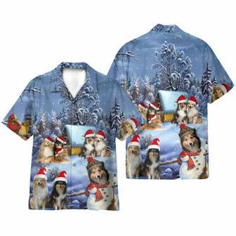 Shelties Christmas Hawaiian Shirt | Newhawaiianshirts DE