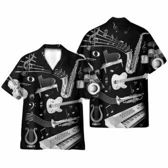 Silver Musical Instrument Hawaiian Shirt | Newhawaiianshirts DE