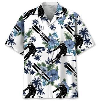 Skiing White Nature Hawaiian Shirt Summer Gifts | Newhawaiianshirts CA