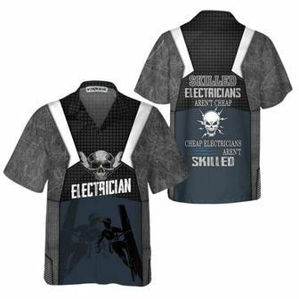 Skilled Electricians Skull Black Electrician Hawaiian Shirt | Newhawaiianshirts DE