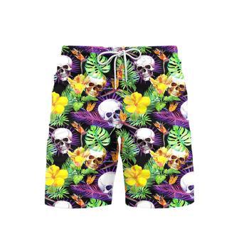 Skull Colorful Beach Shorts For Men | Newhawaiianshirts UK