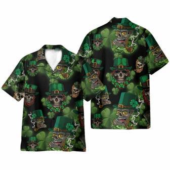 Skull Leprechaun Irish Happy St Patricks Day Hawaiian Shirt | Newhawaiianshirts AU