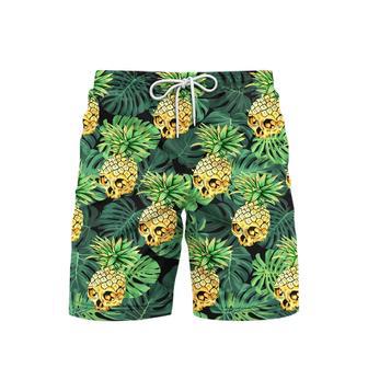 Skull Pineapple Beach Shorts For Men | Newhawaiianshirts AU