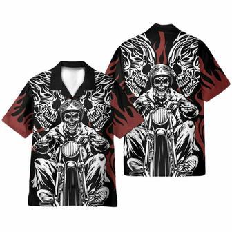 Skull Rider Motorcycle Hawaiian Shirt | Newhawaiianshirts DE