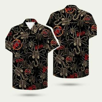 Slayer Alien Face Hawaiian Shirt | Newhawaiianshirts DE