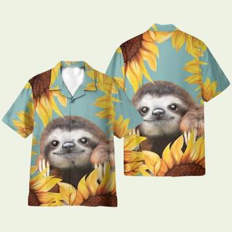 Sloth With Sunflowers Tropical Hawaiian Shirt | Newhawaiianshirts UK