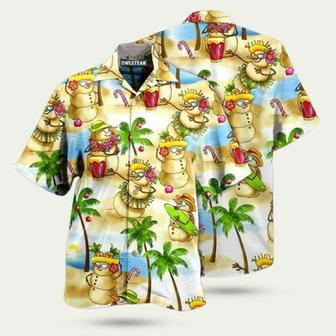 Snowman And Hawaii Trip Edition Hawaiian Shirt | Newhawaiianshirts AU