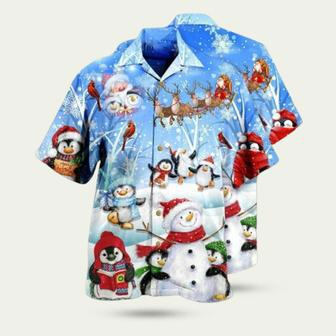 Snowman Wishing You A Little Cuteness Hawaiian Shirt | Newhawaiianshirts DE