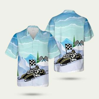 Snowmobile Button Up Hawaiian Shirt | Newhawaiianshirts CA