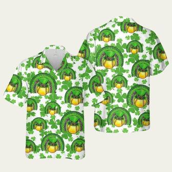 Softball Shamrock St Patricks Day Hawaiian Shirt | Newhawaiianshirts DE