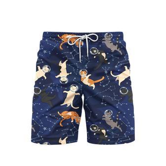 Space Cats Beach Shorts For Men | Newhawaiianshirts AU