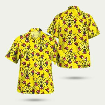 Spider Man Chibi Yellow Hawaiian Shirt | Newhawaiianshirts DE