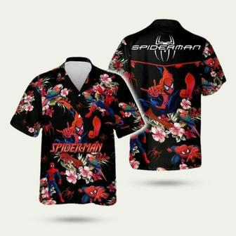 Spider Man Hibiscus Flower Hawaiian Shirt | Newhawaiianshirts UK