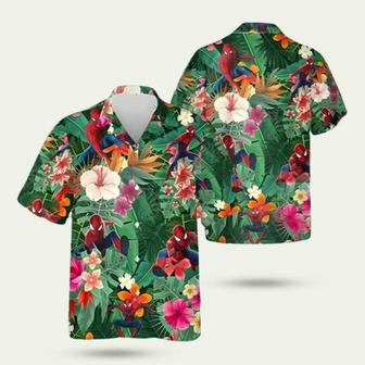 Spider Man With Floral Hawaiian Shirt | Newhawaiianshirts UK