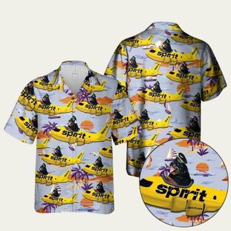 Spirit Airlines Rottweiler On Airbus Hawaiian Shirt | Newhawaiianshirts CA