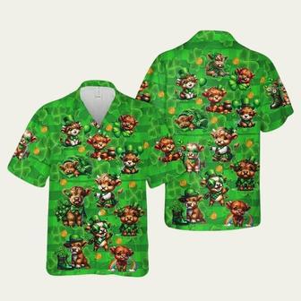 St Patricks Day Baby Highland Cow Hawaiian Shirt | Newhawaiianshirts DE