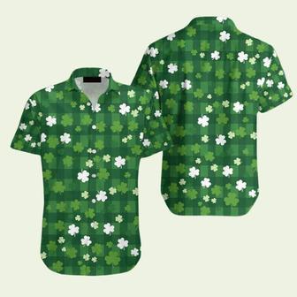 St Patricks Day Shamrock Tartan Hawaiian Shirt | Newhawaiianshirts DE